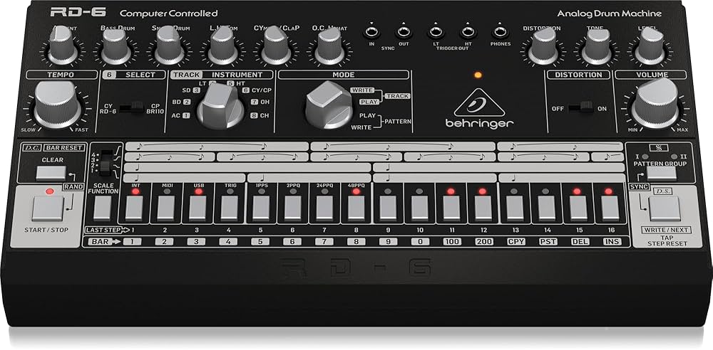 ベリンガー BEHRINGER RD-6-LM Rhythm Designer Behringer RHYTHM DESIGNER RD-6-BK Analog Drum Machine with 8